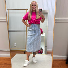 Load image into Gallery viewer, Denim Maxi Pencil Skirt