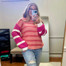 Load image into Gallery viewer, Striped Contrast Sweater