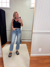Load image into Gallery viewer, Vintage Wash Mid Rise Crop Kick Flare 88979