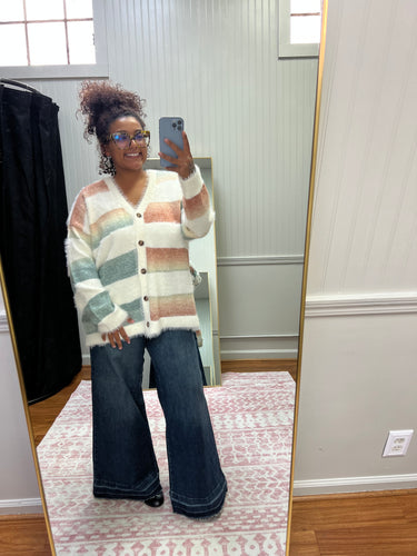Gradient Stripe Cardigan