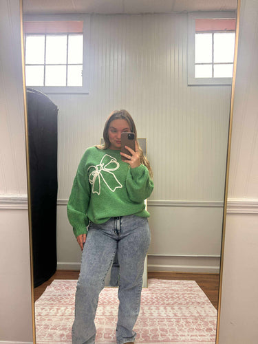 Green Bow Sweater