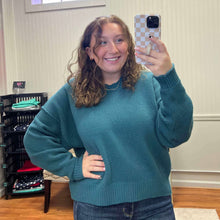 Load image into Gallery viewer, Teal Mock Neck Sweater