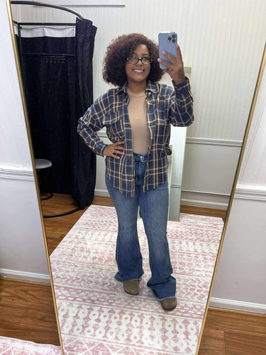 Mid Rise Fray Hem Flare 82670