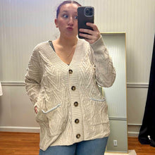 Load image into Gallery viewer, Cable Knit Button Cardigan