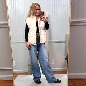 Contrast Vest - Cream