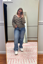 Load image into Gallery viewer, Striped Button Cardigan