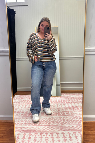 Striped Button Cardigan