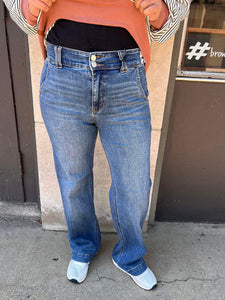 Double Button Wide Leg