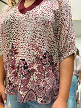 Load image into Gallery viewer, Merlot Floral Blouse