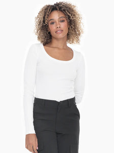 Slim Fit Basic Scoop Neck