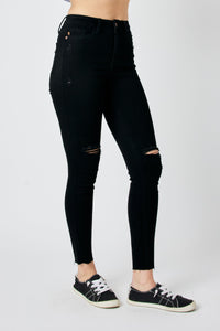 SALE Black Raw Hem Skinny (14, 20, 22)