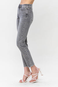 Gray Stone Wash Slim Fit