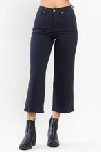 Load image into Gallery viewer, Tummy Control Navy Wide Leg Crop