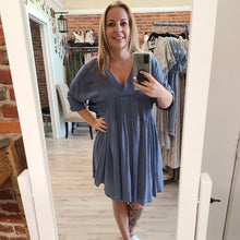 Load image into Gallery viewer, $10 SALE Dusty Blue Dress (S, M)