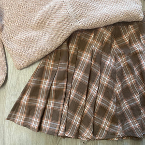 $10 SALE Plaid Pleated Skirt (S)